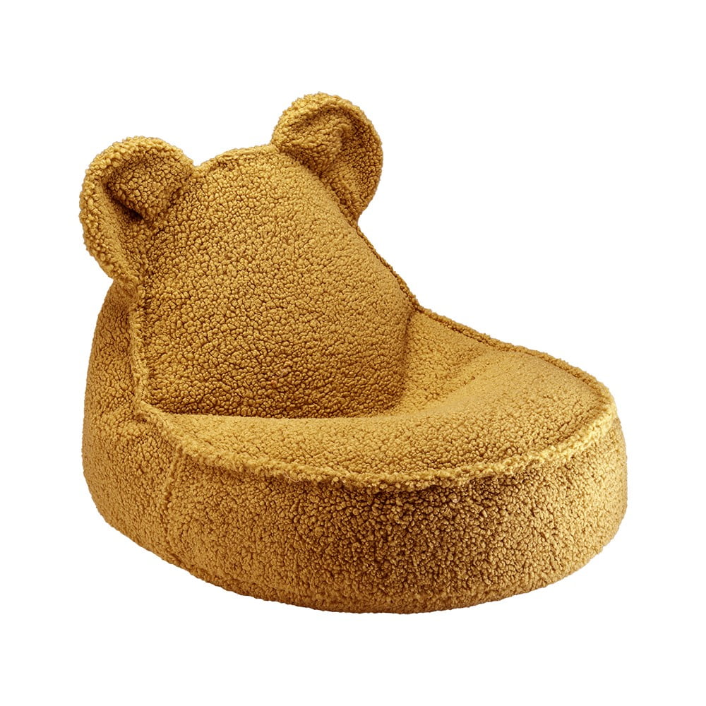 Hnědý dětský sedací vak z textilie bouclé Bear – Wigiwama Hnědý dětský sedací vak z textilie bouclé Bear – Wigiwama