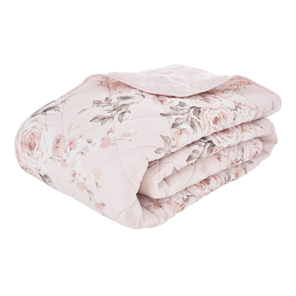 Růžový prošívaný přehoz přes postel Catherine Lansfield Canterbury Rose, 220 x 230 cm Růžový prošívaný přehoz přes postel Catherine Lansfield Canterbury Rose, 220 x 230 cm