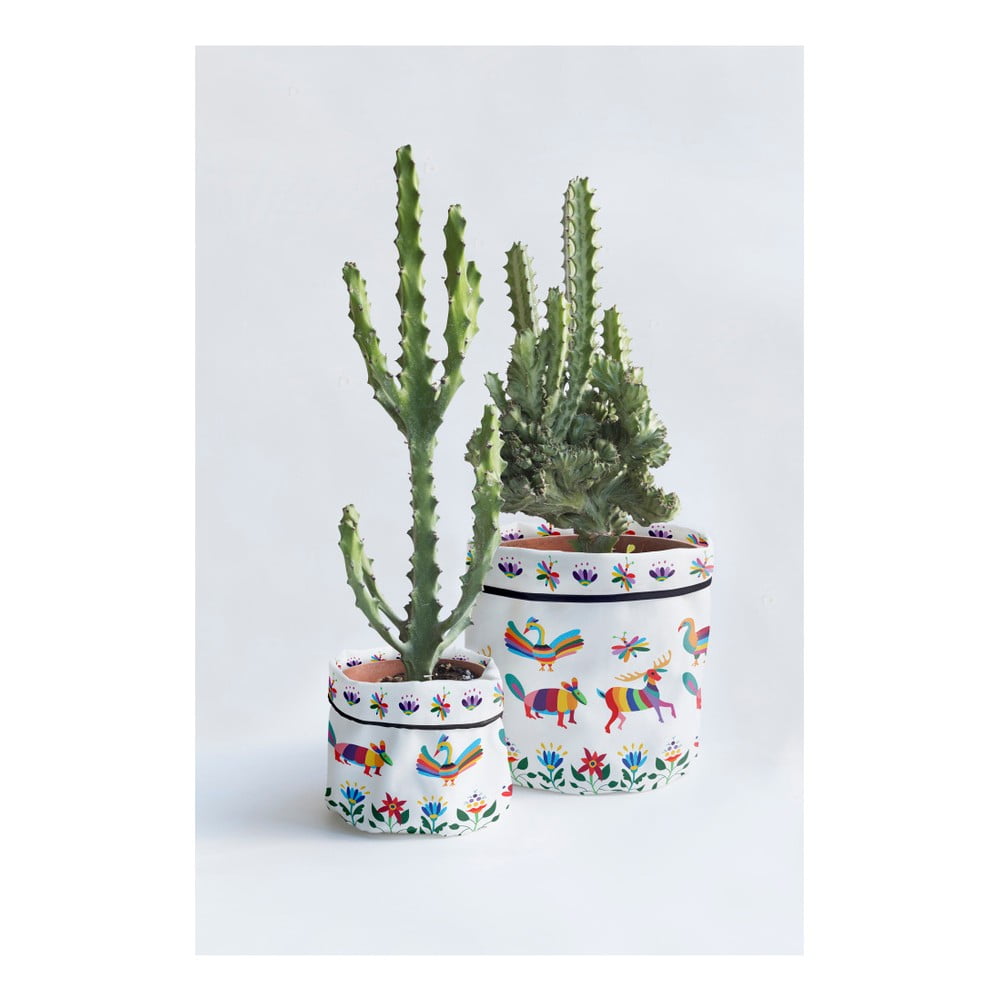 Sada 2 textilních obalů na květináč Madre Selva Animals Otomi Sada 2 textilních obalů na květináč Madre Selva Animals Otomi