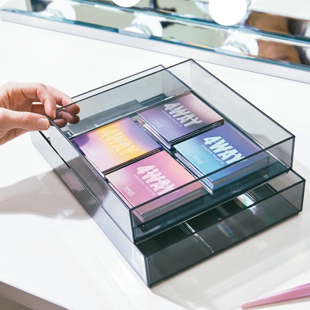 Matně černý koupelnový organizér na kosmetiku z recyklovaného plastu – iDesign - Obrázek 2