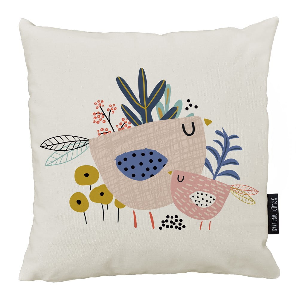 Polštář Butter Kings z bavlny Bird Family, 45 x 45 cm Polštář Butter Kings z bavlny Bird Family, 45 x 45 cm