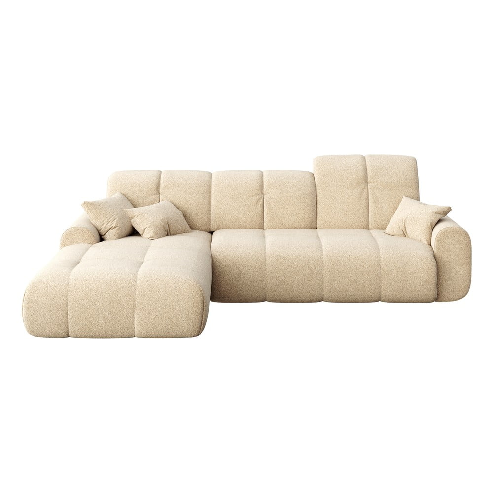 Béžová rozkládací rohová pohovka Devichy Tous, levý roh Béžová rozkládací rohová pohovka Devichy Tous, levý roh