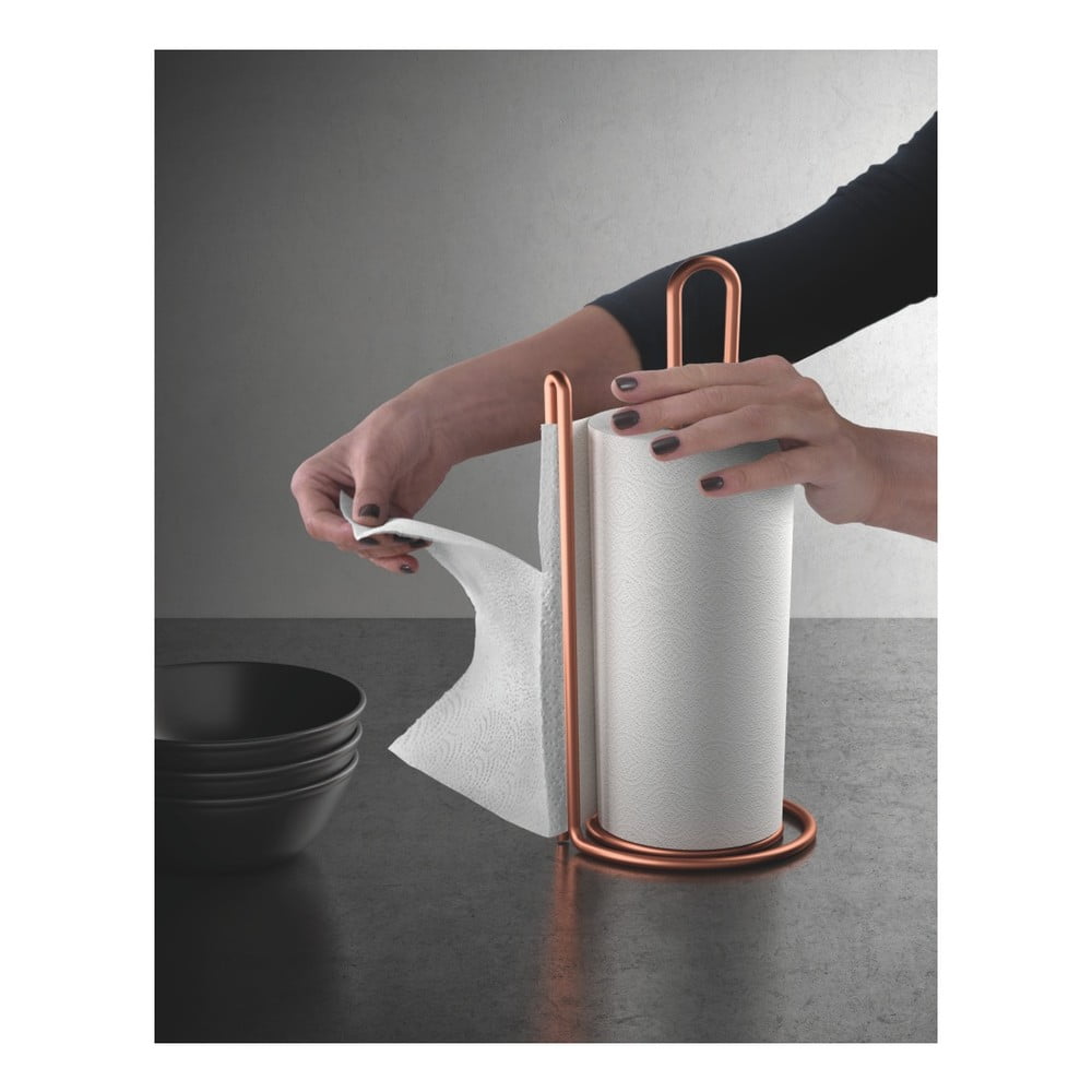 Stojan na papírové utěrky v měděné barvě Metaltex - Obrázek 2