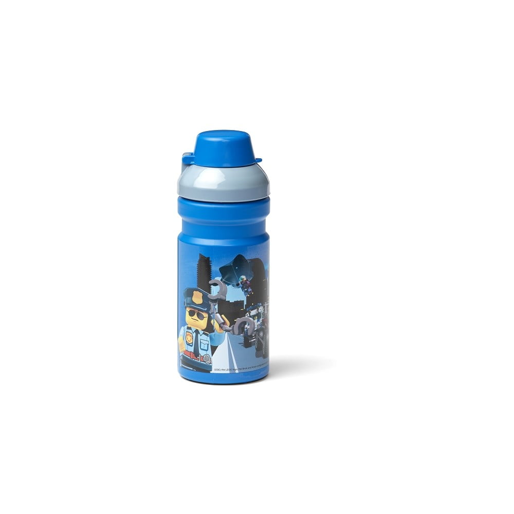 Dětská modrá láhev na vodu LEGO® City, 390 ml Dětská modrá láhev na vodu LEGO® City, 390 ml
