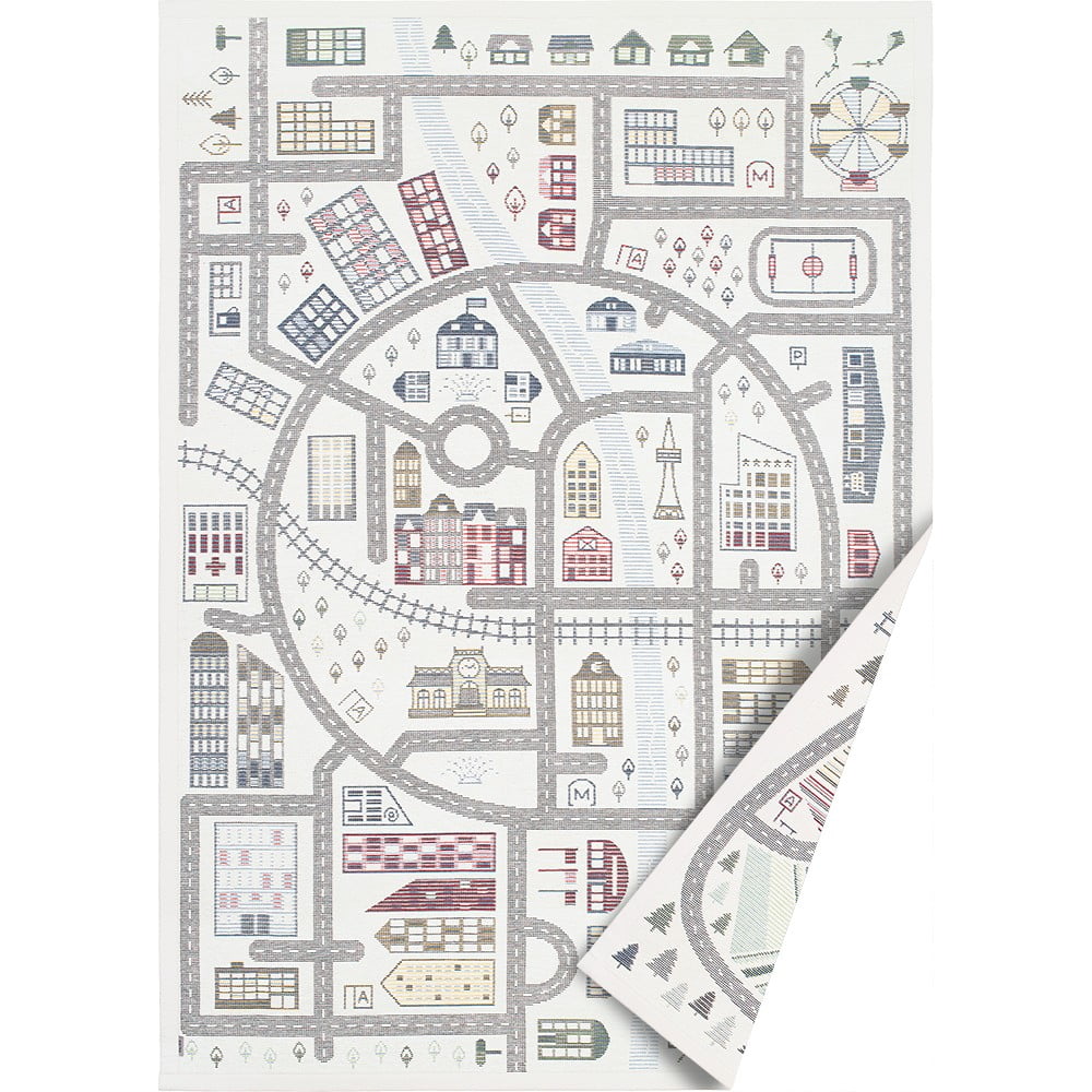 Bílý oboustranný dětský koberec Narma Ülejõe, 140 x 200 cm Bílý oboustranný dětský koberec Narma Ülejõe, 140 x 200 cm