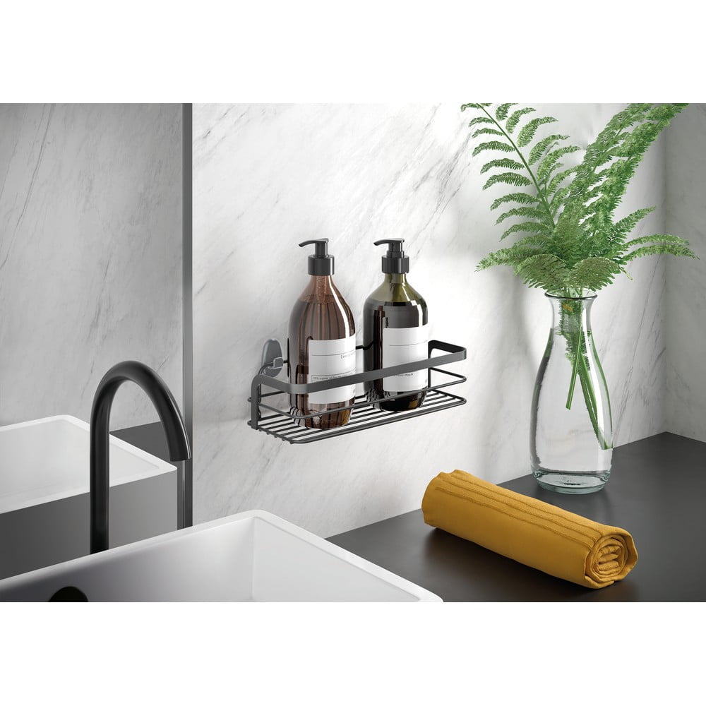 Černá koupelnová polička Metaltex Origin Lava - Obrázek 2