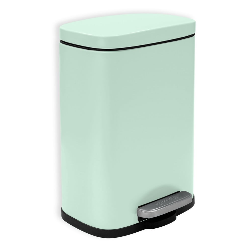 Nášlapný ocelový odpadkový koš v mentolové barvě 5 l Akira – Spirella Nášlapný ocelový odpadkový koš v mentolové barvě 5 l Akira – Spirella