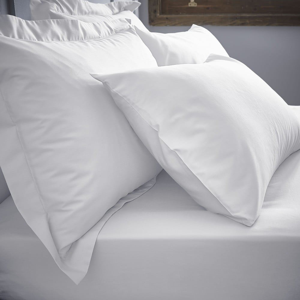 Bílé napínací prostěradlo z bavlněného perkálu 135x190 cm Cotton Percale – Bianca - Obrázek 2