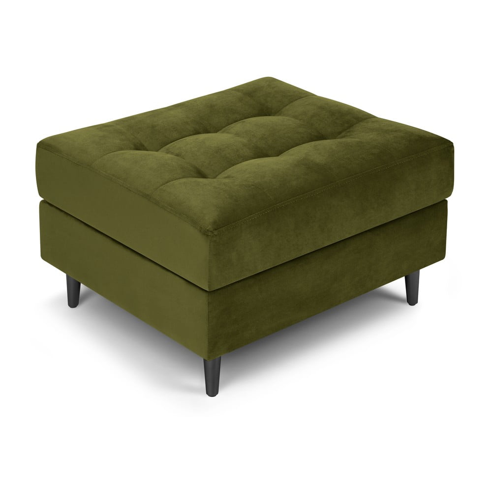 Olivově zelená sametová podnožka Milo Casa Santo Olivově zelená sametová podnožka Milo Casa Santo