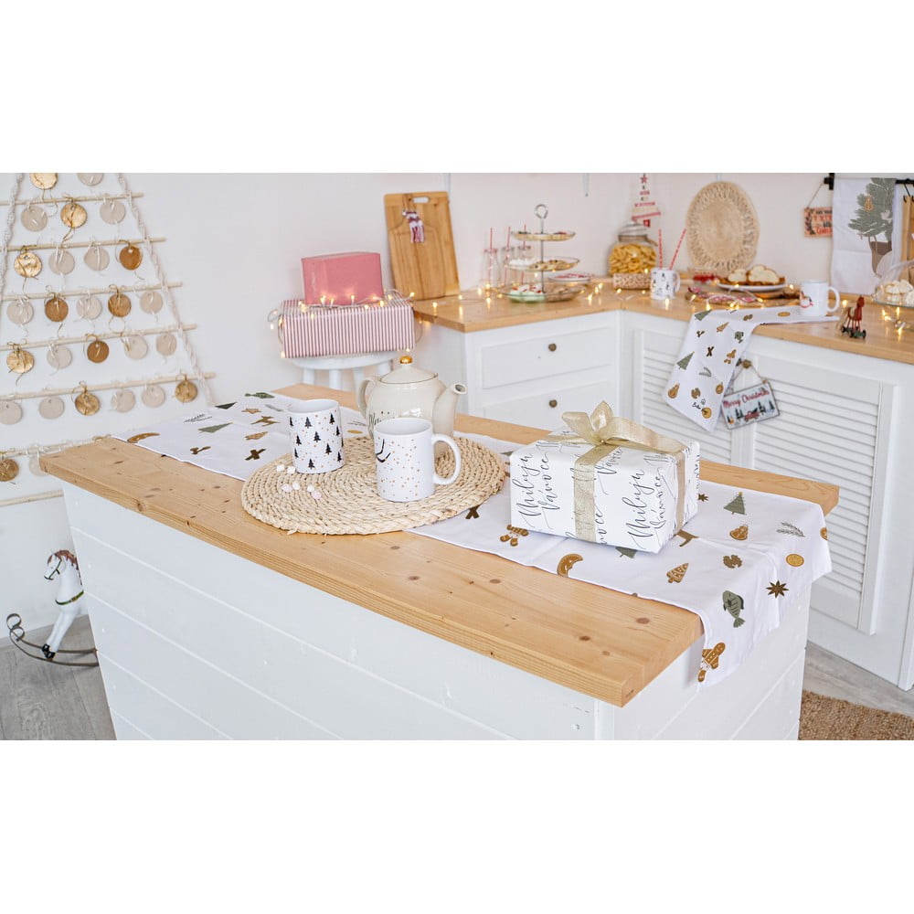Vánoční bavlněný běhoun na stůl 140x40 cm Ready for Christmas - Butter Kings - Obrázek 2