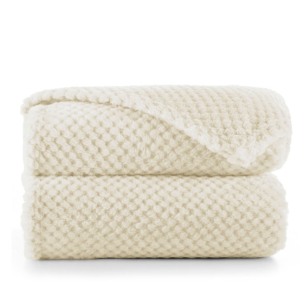 Béžová deka z mikrovlákna DecoKing Henry, 70 x 150 cm - Obrázek 2