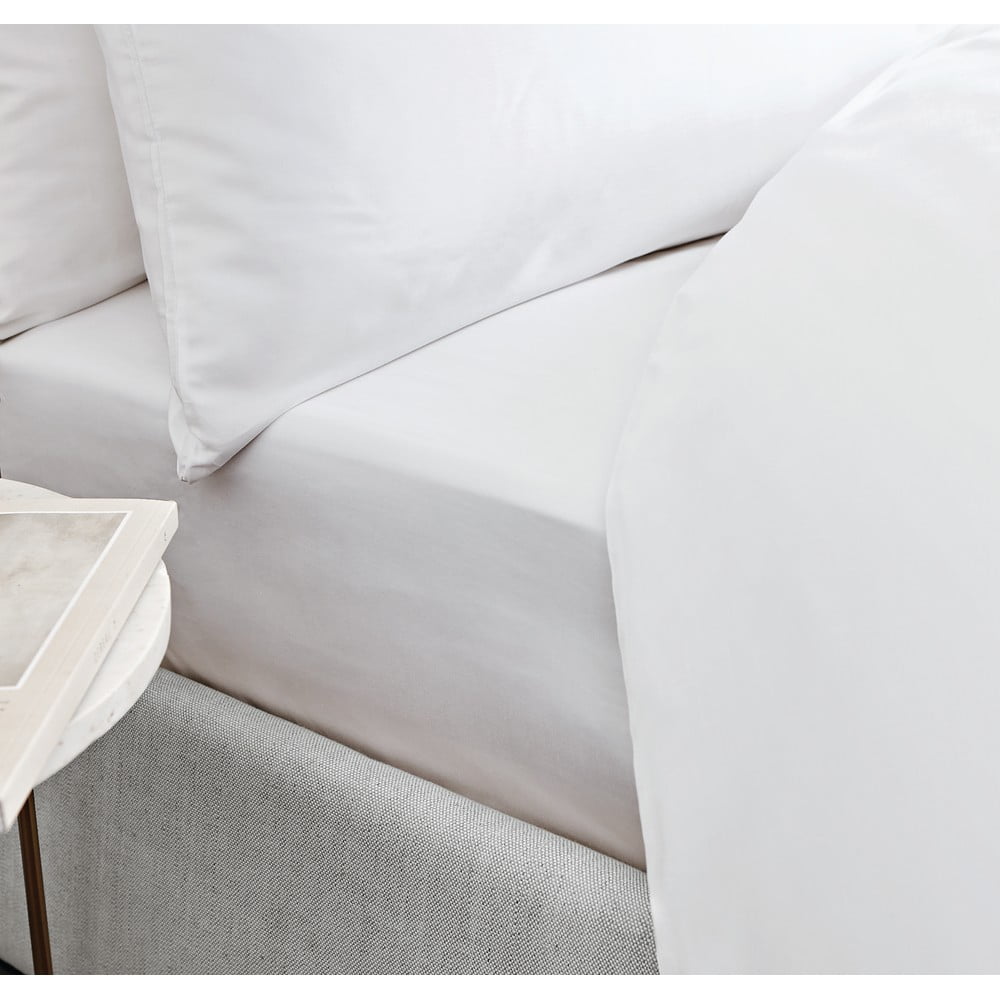 Bílé prostěradlo z bavlněného saténu Bianca Classic, 135 x 190 cm - Obrázek 2
