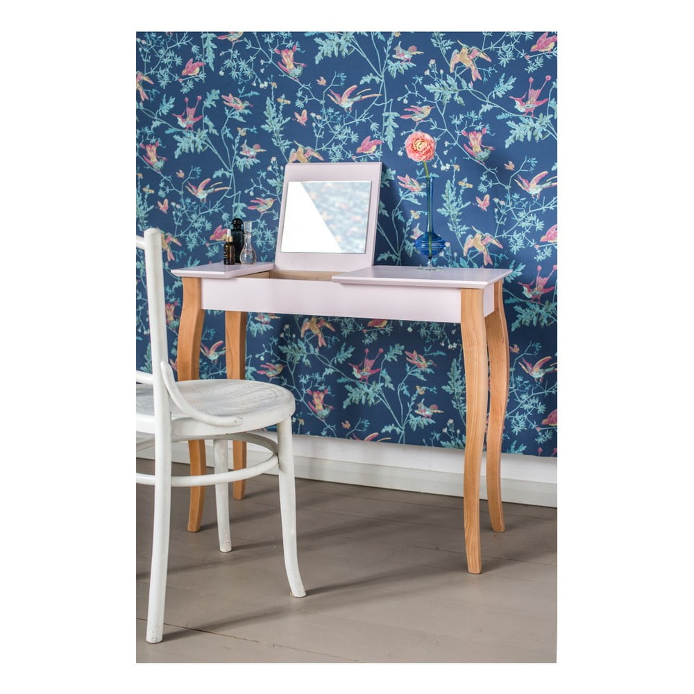 Grafitově šedý toaletní stolek se zrcadlem Ragaba Dressing Table, délka 85 cm - Obrázek 2