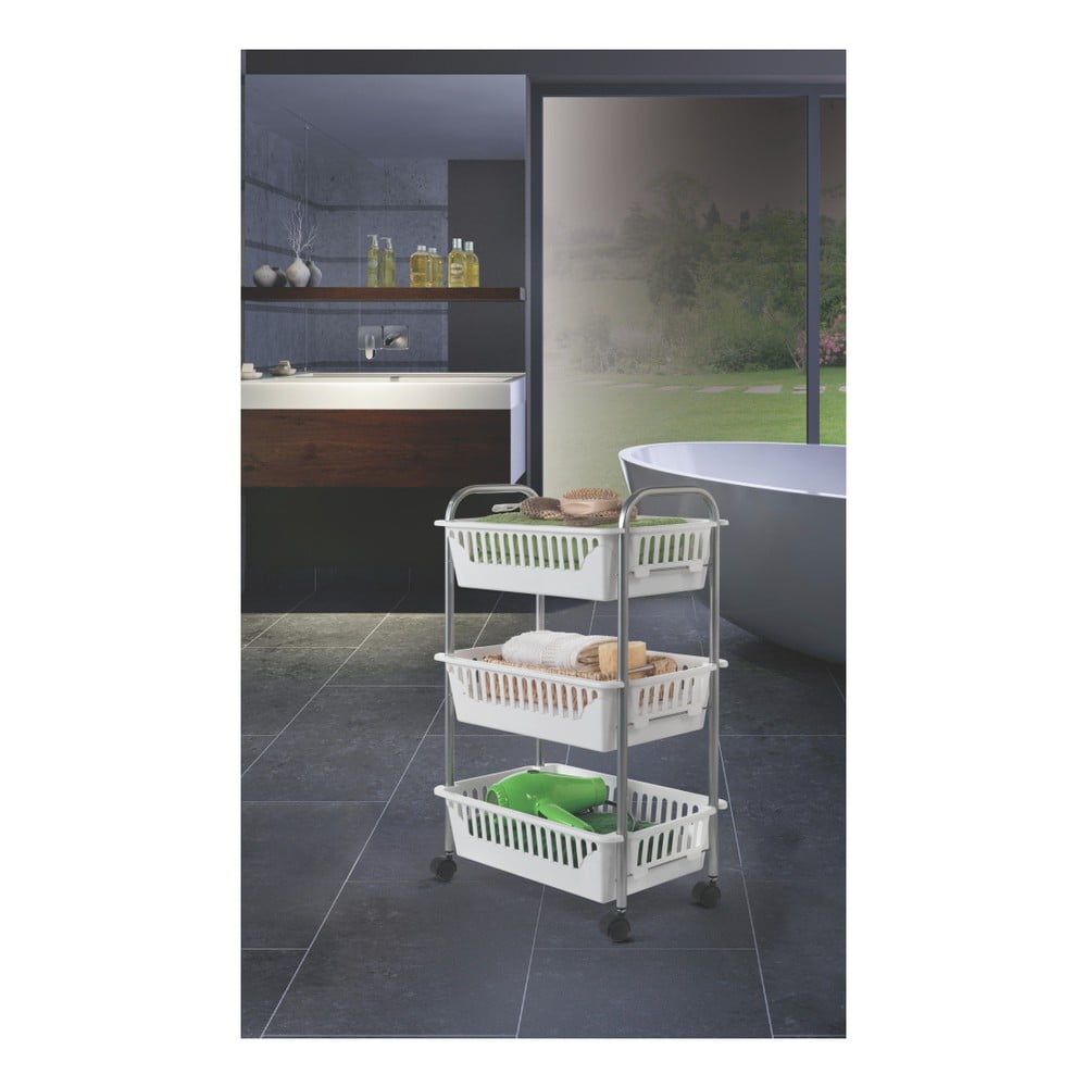 Pojízdný vozík se 3 košíčky Metaltex Oslo, výška 63 cm - Obrázek 2