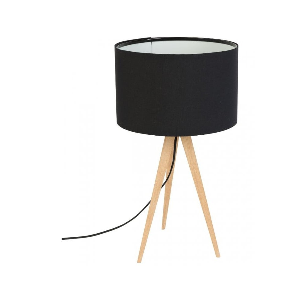 Černá stolní lampa Zuiver Tripod Wood Černá stolní lampa Zuiver Tripod Wood