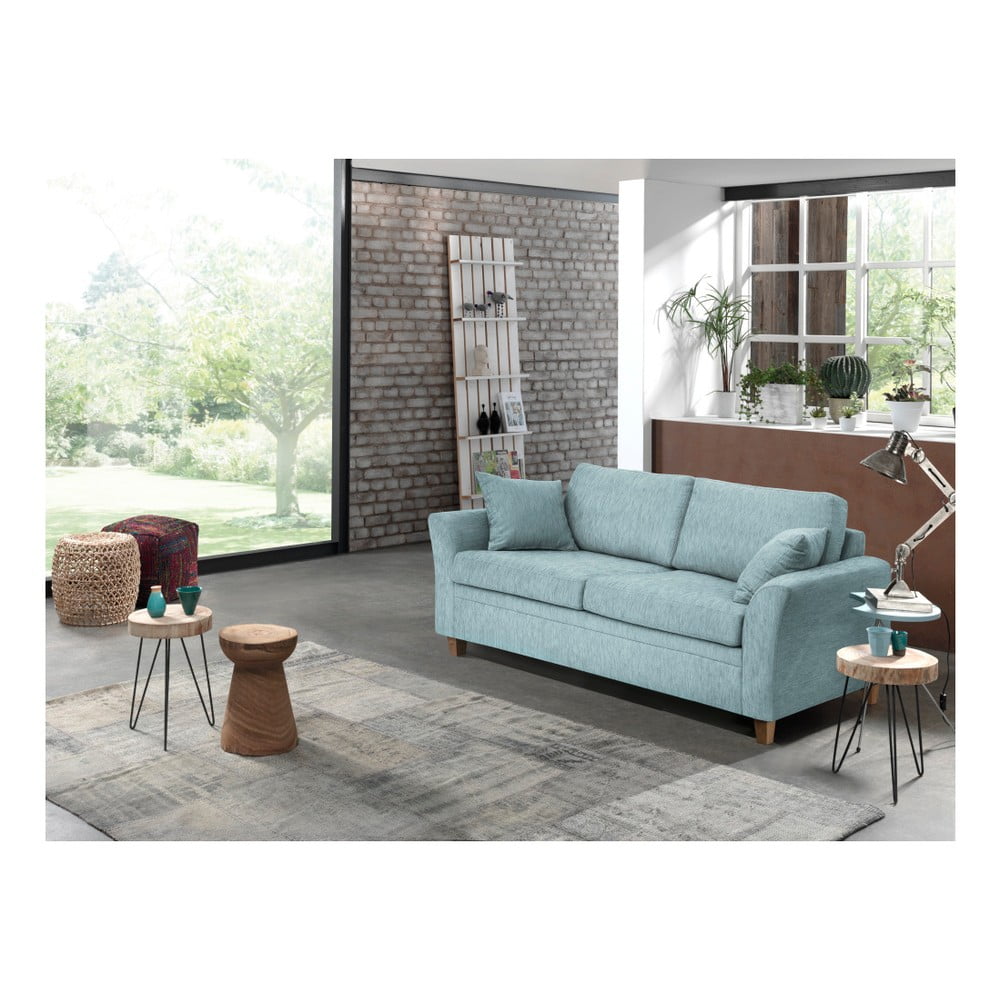 Tyrkysová rozkládací pohovka 190 cm Sonia - Scandic - Obrázek 2