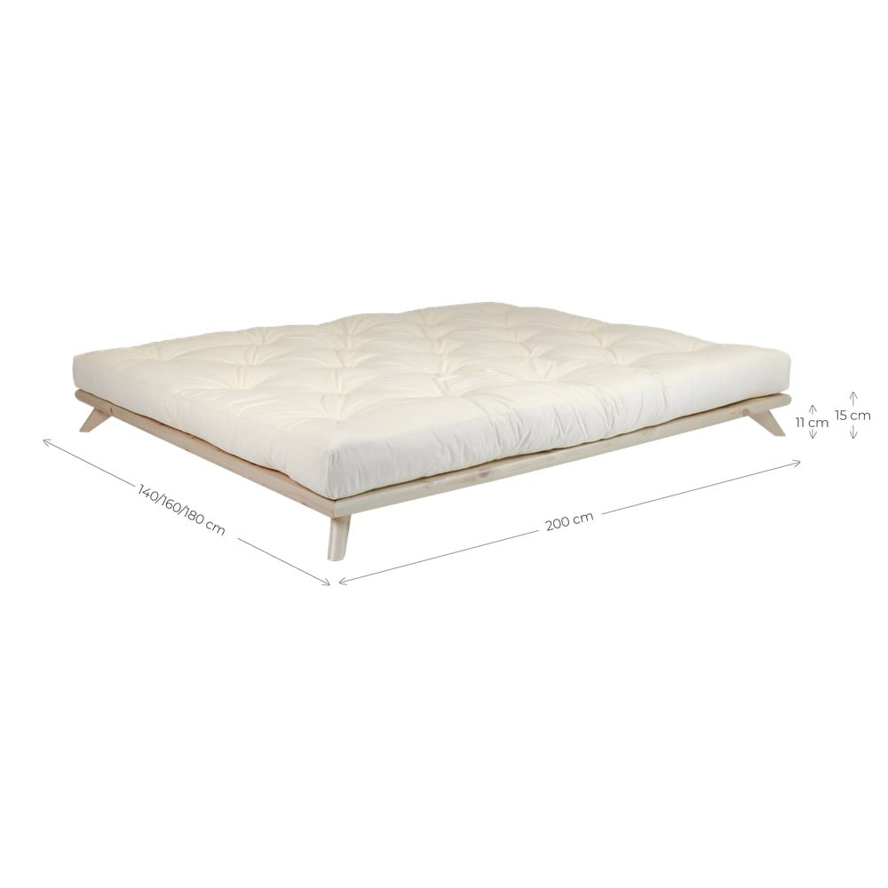 Dvoulůžková postel Karup Design Senza Bed Natural, 160 x 200 cm - Obrázek 2