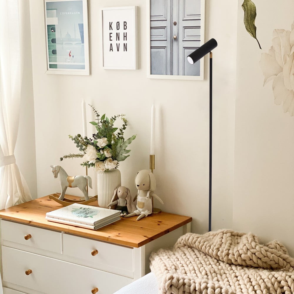 Černá stojací lampa SULION Milan, výška 150 cm - Obrázek 2