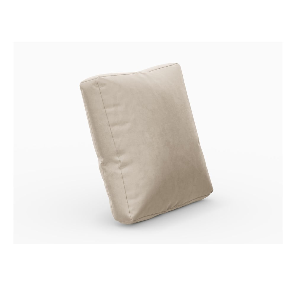 Béžový sametový polštář k modulární pohovce Rome Velvet - Cosmopolitan Design - Obrázek 2