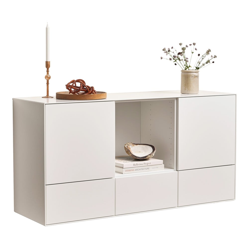 Bílá nízká závěsná komoda 135×68 cm Edge by Hammel – Hammel Furniture Bílá nízká závěsná komoda 135×68 cm Edge by Hammel – Hammel Furniture