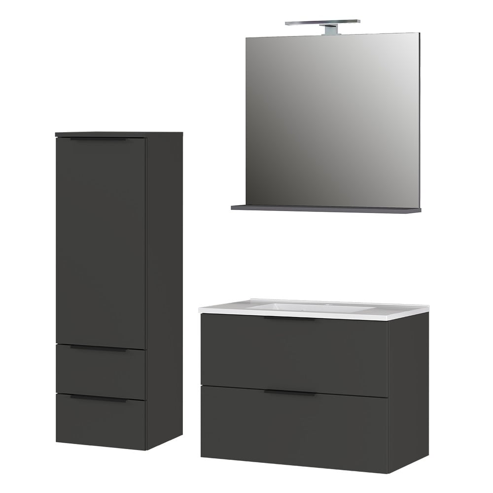 Antracitová koupelnová sestava Crandon – Germania Antracitová koupelnová sestava Crandon – Germania