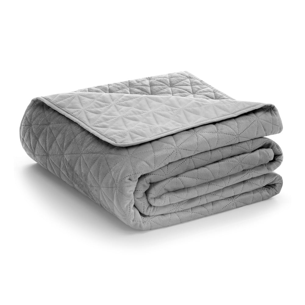 Světle šedý přehoz přes postel AmeliaHome Laila Silver, 260 x 240 cm - Obrázek 2