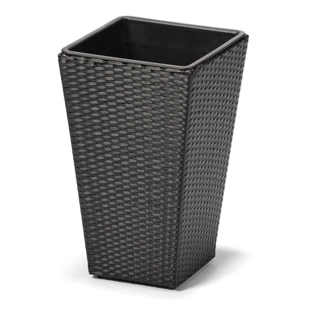 Venkovní květináč v černé barvě Bonami Essentials Rose Venkovní květináč v černé barvě Bonami Essentials Rose