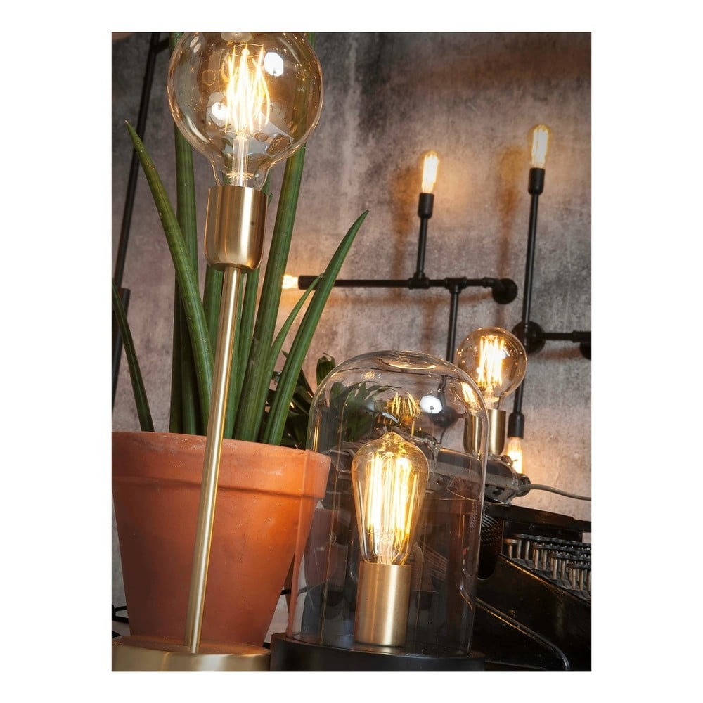 Černá stolní lampa se skleněným stínidlem (výška 30 cm) Seattle – it's about RoMi - Obrázek 2