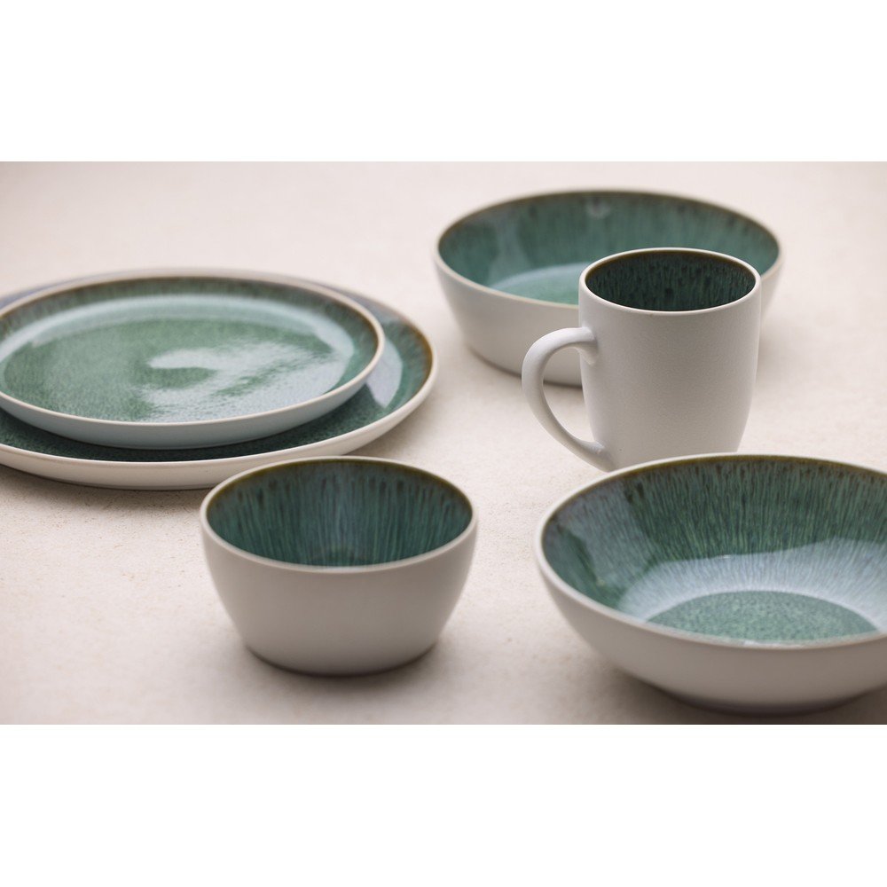 Bílá/zelená miska z kameniny 850 ml Gastro White/Green – Bitz - Obrázek 2