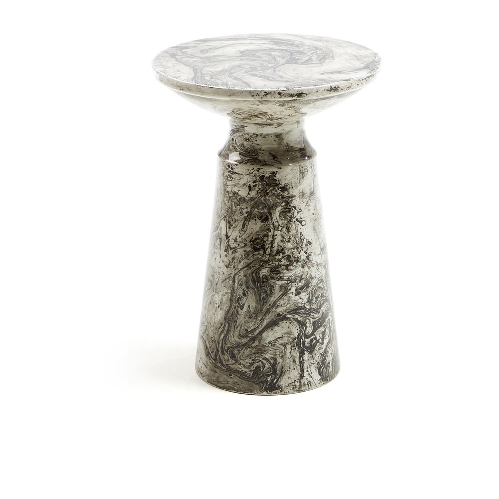 Šedý odkládací stolek Kave Home Kesbury, výška 46 cm Šedý odkládací stolek Kave Home Kesbury, výška 46 cm