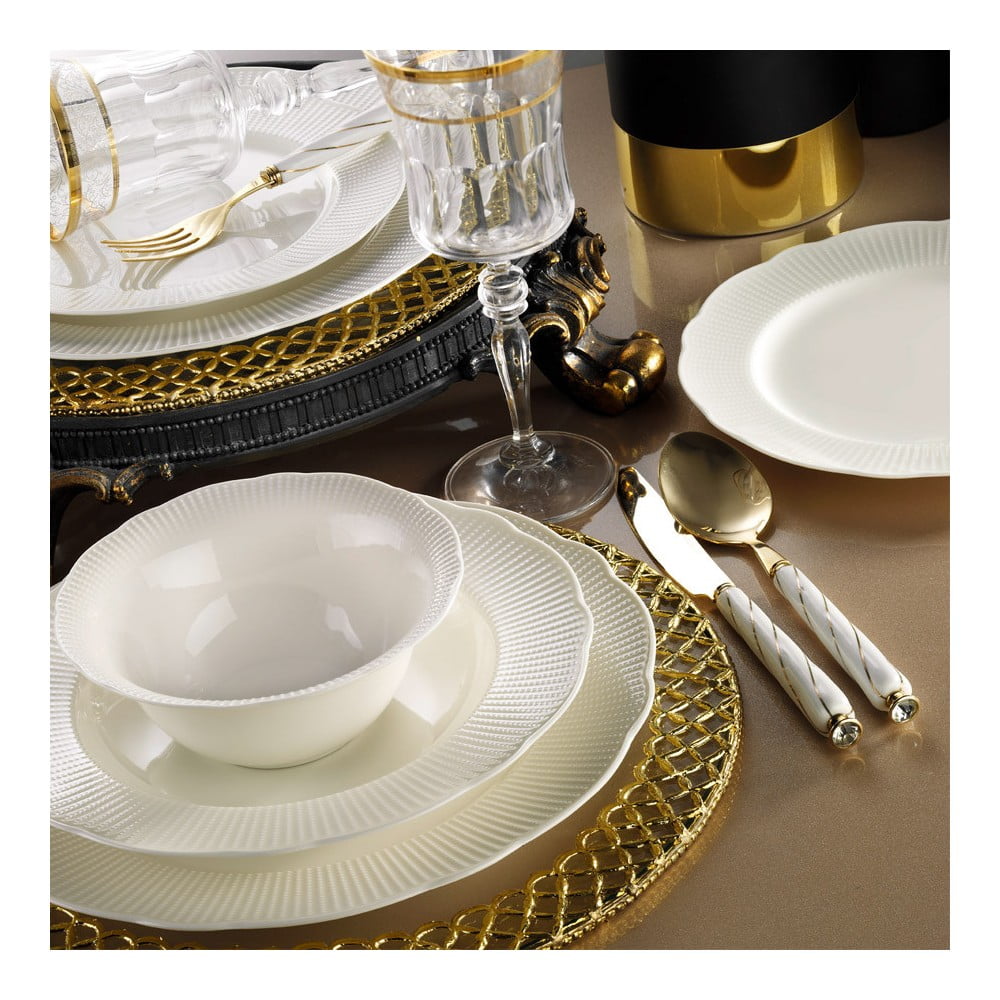 24dílná sada talířů z porcelánu Kutahya Golden Era - Obrázek 2