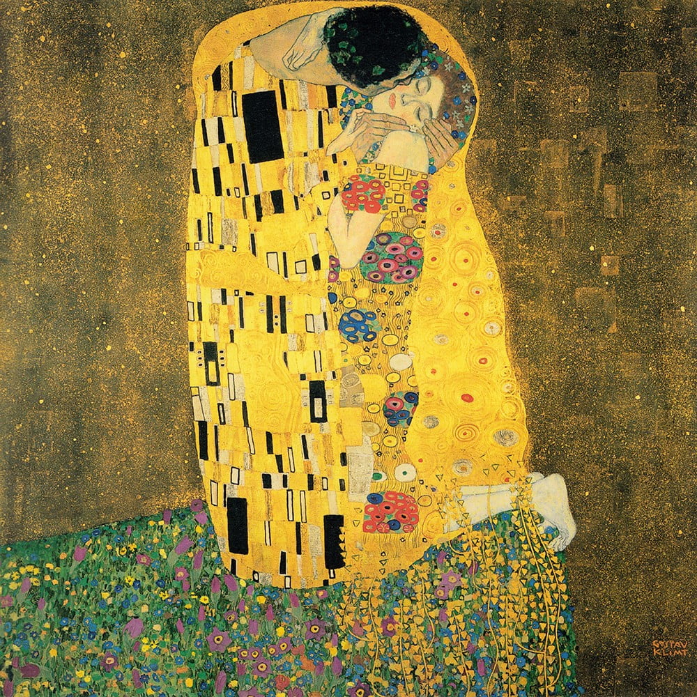 Reprodukce obrazu Gustav Klimt – The Kiss, 70 x 70 cm Reprodukce obrazu Gustav Klimt – The Kiss, 70 x 70 cm