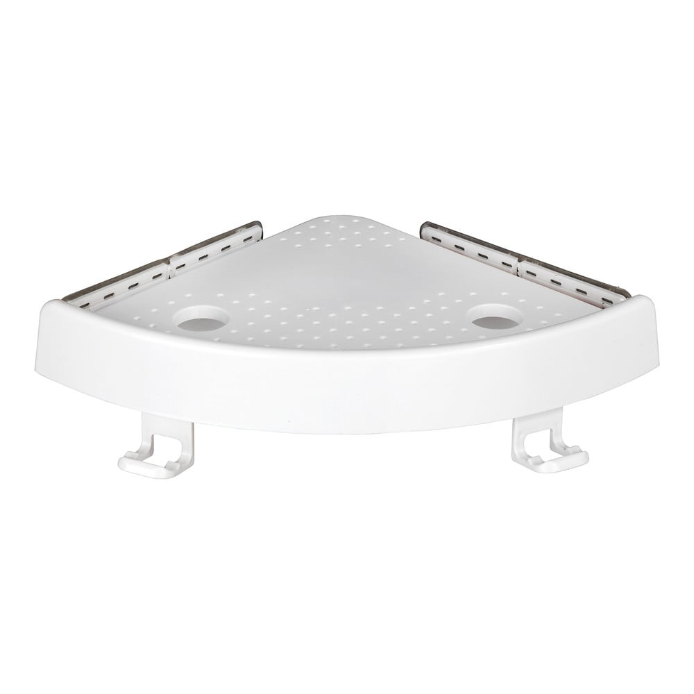 Bílá rohová samodržící plastová koupelnová polička Quick-Fit – Allstar - Obrázek 2