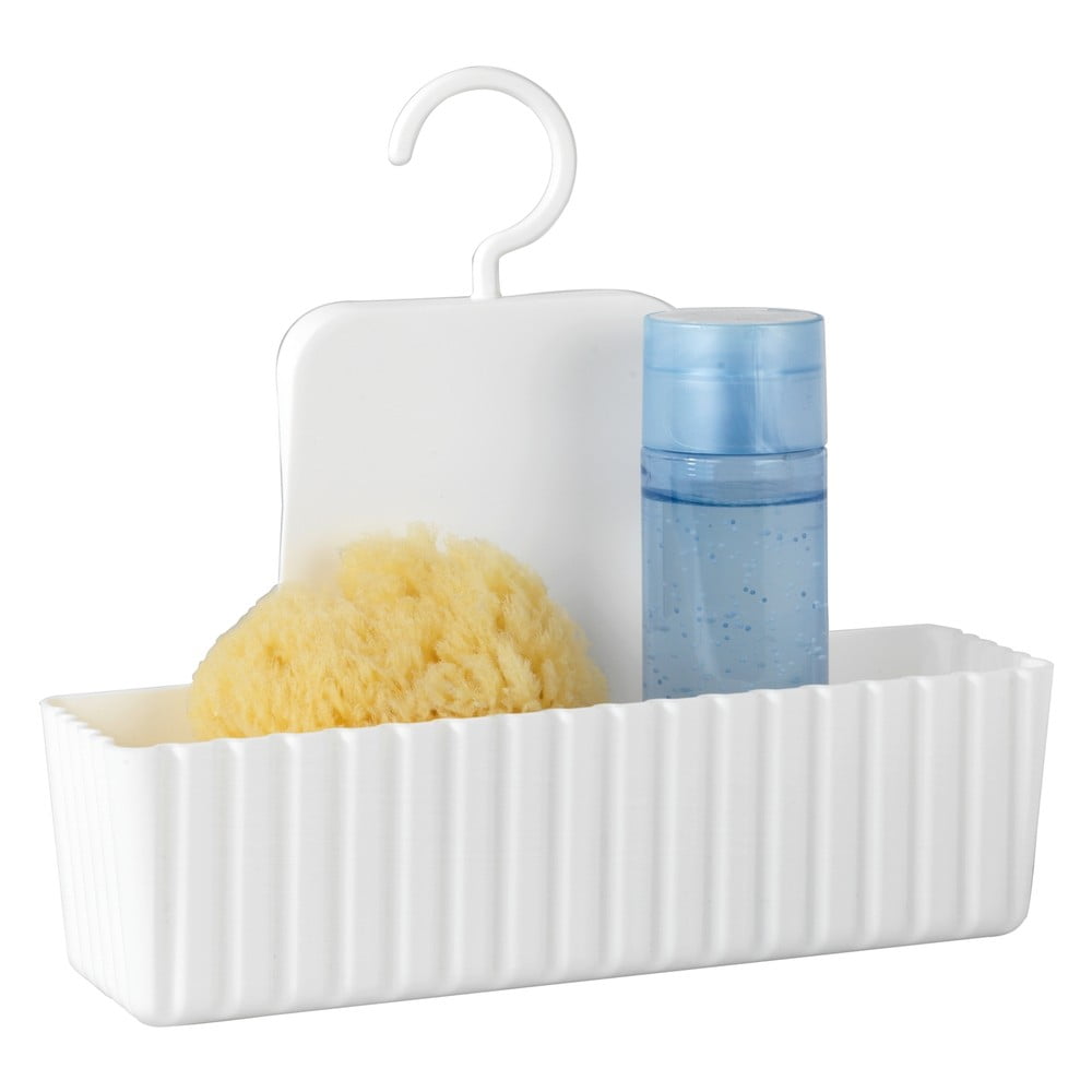 Bílá závěsná koupelnová polička Minas – Allstar Bílá závěsná koupelnová polička Minas – Allstar