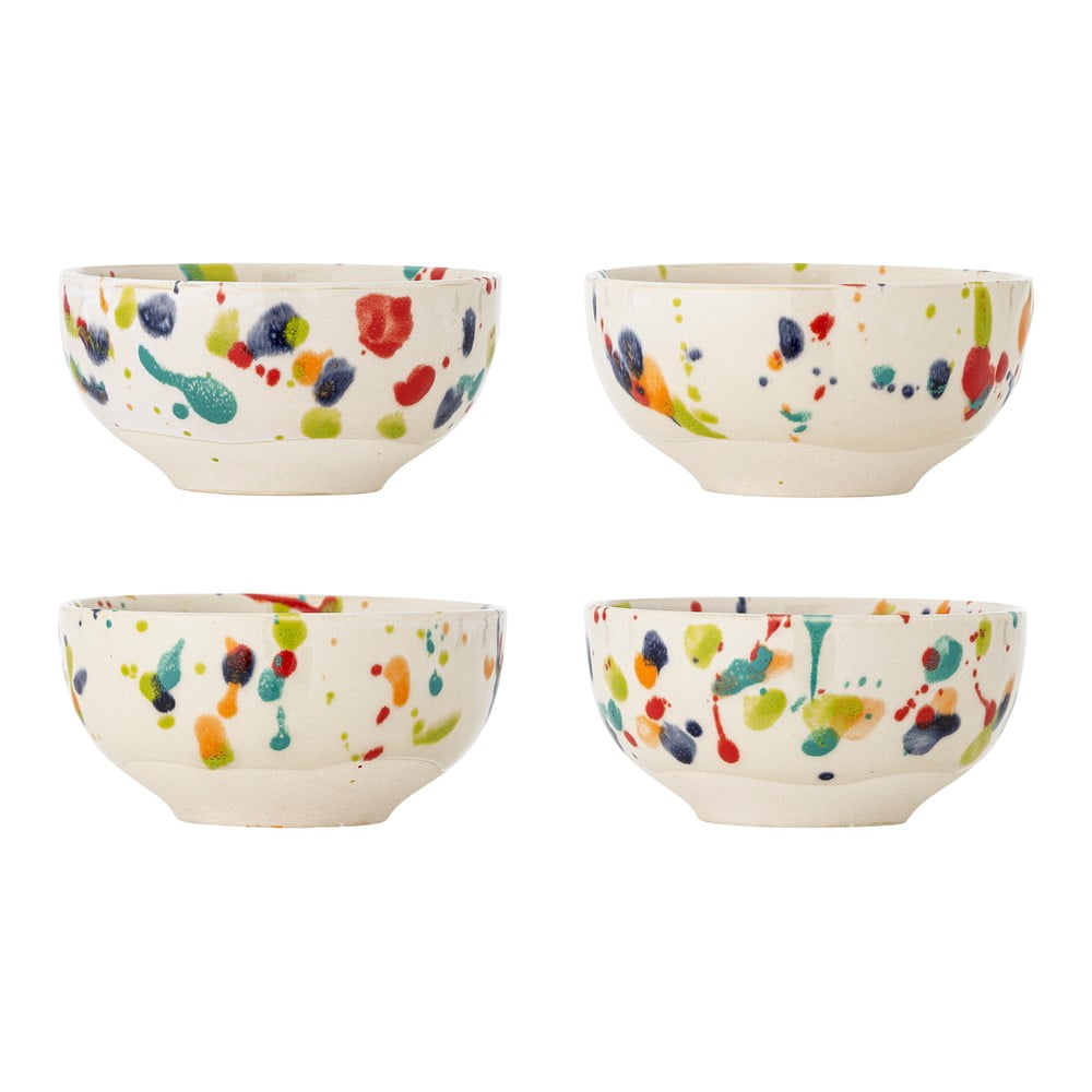 Krémové misky v sadě 4 ks z kameniny 300 ml Freckles – Bloomingville Krémové misky v sadě 4 ks z kameniny 300 ml Freckles – Bloomingville
