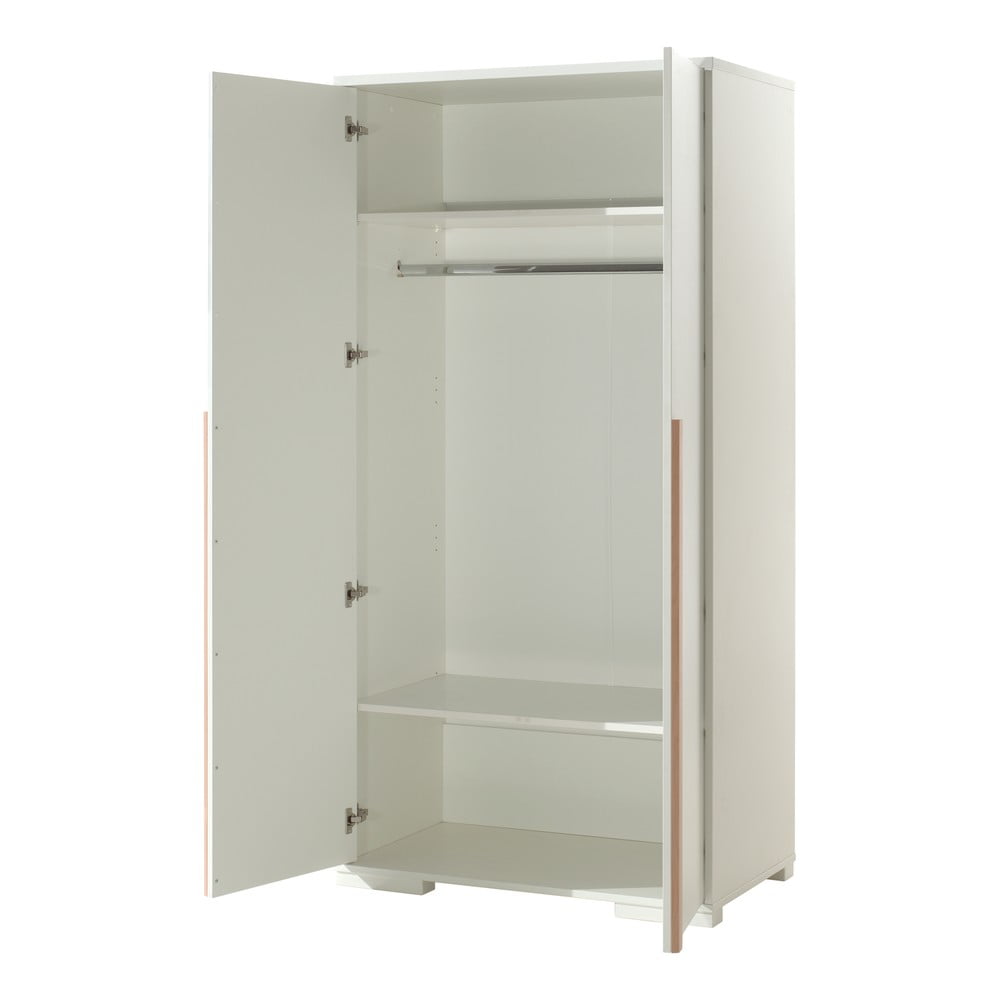 Bílá dětská šatní skříň 99x195 cm London - Vipack - Obrázek 2