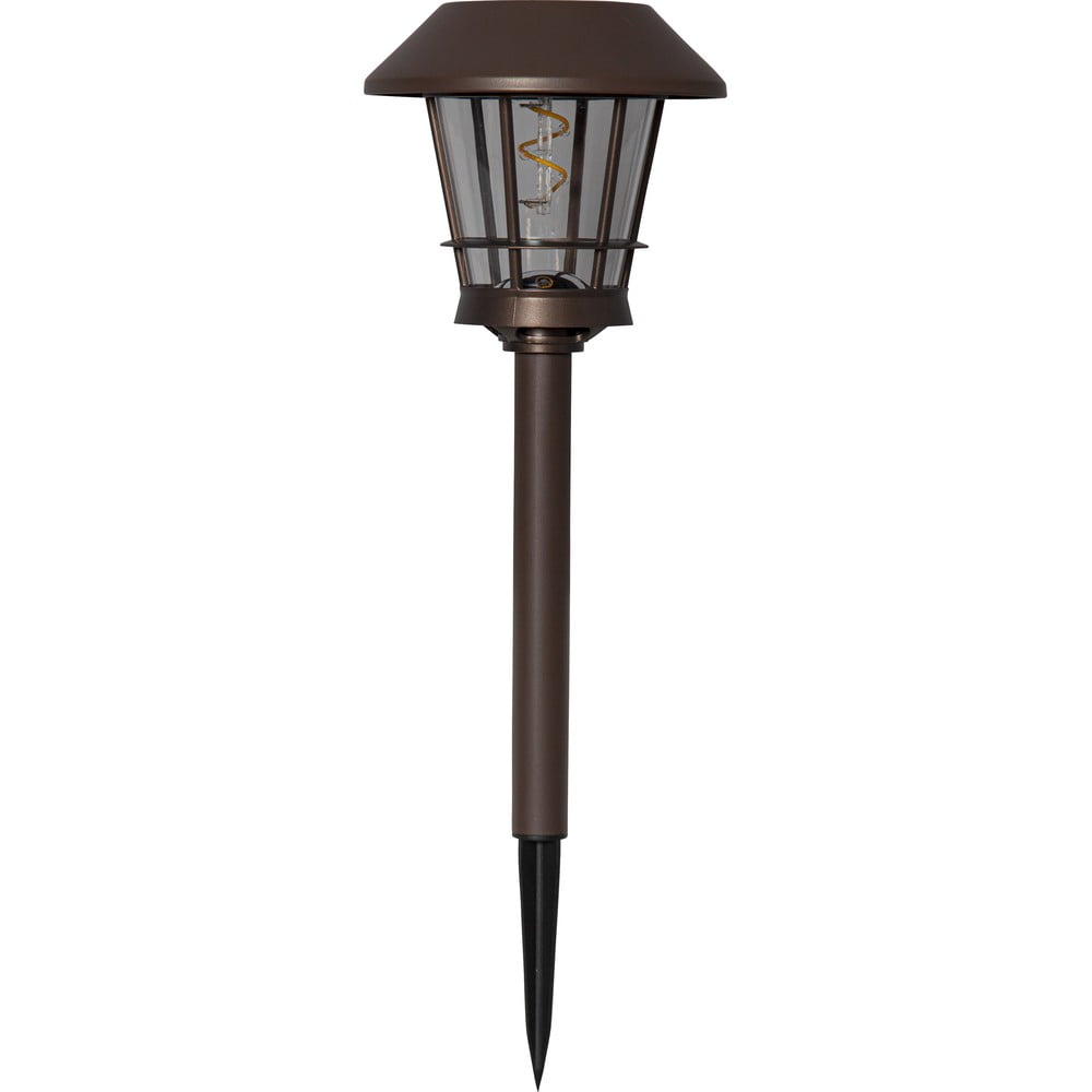 Hnědé venkovní solární LED svítidlo Star Trading Fergus, výška 35 cm - Obrázek 2