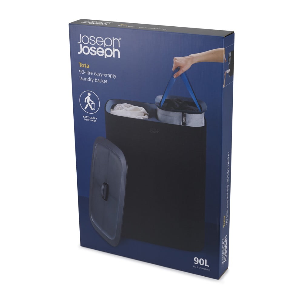 Antracitový látkovo-plastový koš na prádlo Tota – Joseph Joseph - Obrázek 2