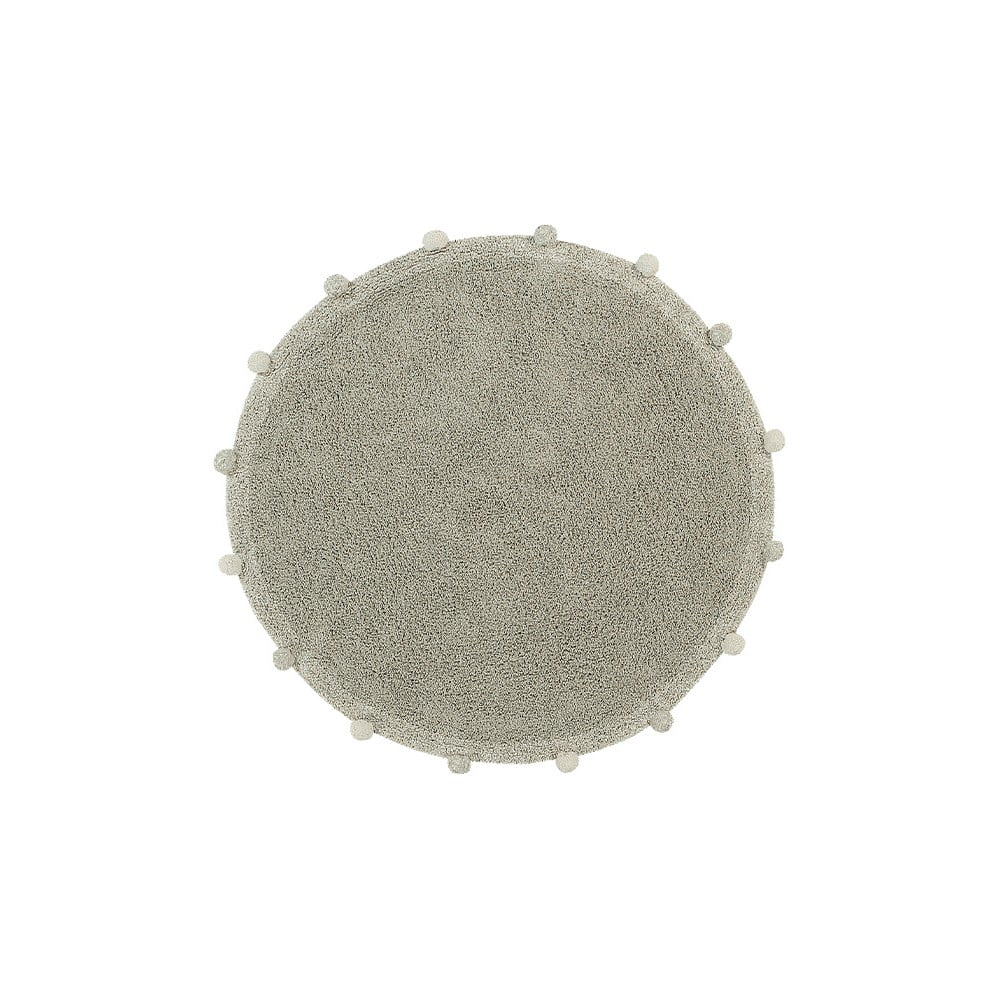 Světle zelený pratelný ručně tkaný bavlněný dětský koberec ø120 cm Bubbly Olive – Lorena Canals Světle zelený pratelný ručně tkaný bavlněný dětský koberec ø120 cm Bubbly Olive – Lorena Canals