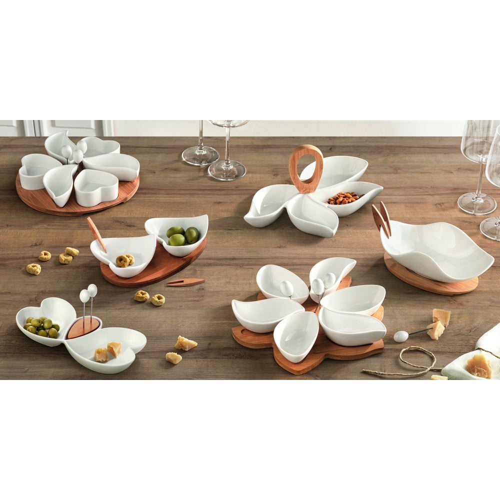 Sada 6 servírovacích misek s bambusovým podnosem a napichovátkem Brandani Hors - Obrázek 2