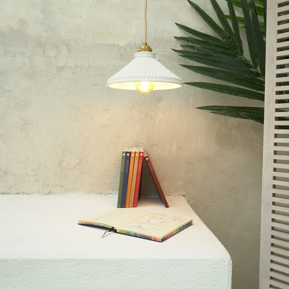 Bílé závěsné svítidlo SULION Elena, výška 150 cm - Obrázek 2