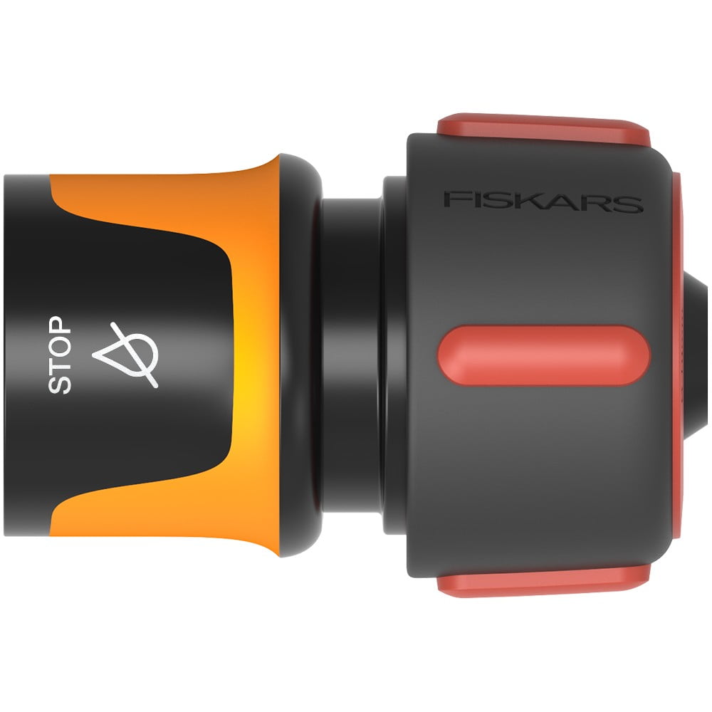 Rychlospojka na zavlažovací soustavy Fiskars Comfort Stop, délka 6,8 cm Rychlospojka na zavlažovací soustavy Fiskars Comfort Stop, délka 6,8 cm