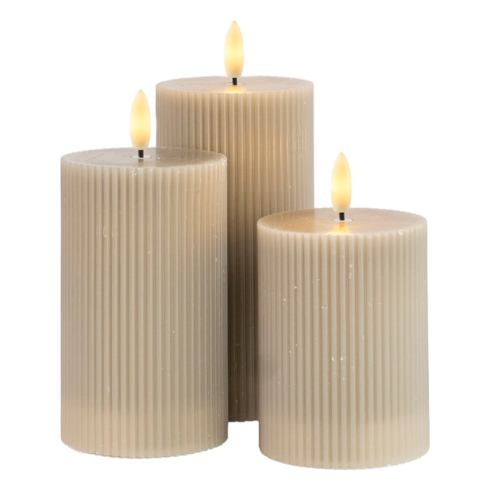 LED svíčky v sadě 3 ks na USB (výška 15 cm) Smilla – Sirius LED svíčky v sadě 3 ks na USB (výška 15 cm) Smilla – Sirius