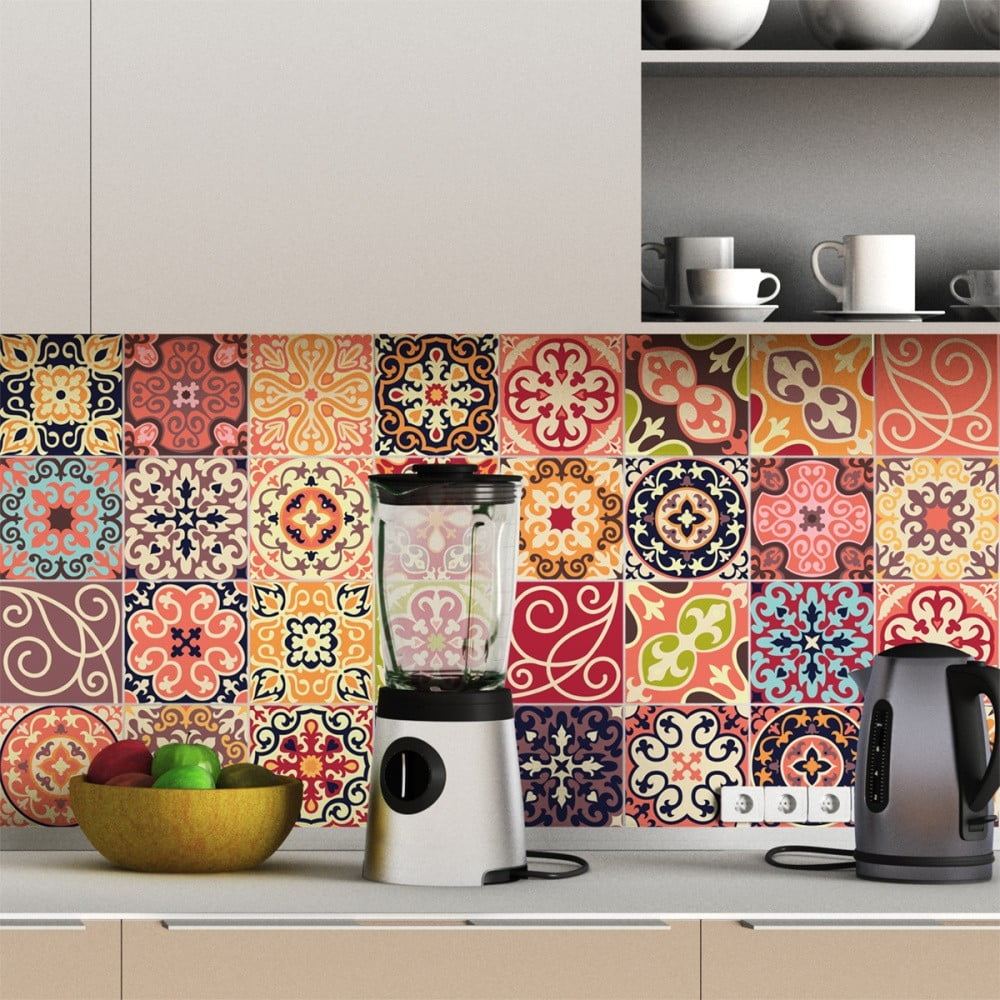 Sada 30 dekorativních samolepek na stěnu Ambiance La Valette, 15 x 15 cm Sada 30 dekorativních samolepek na stěnu Ambiance La Valette, 15 x 15 cm