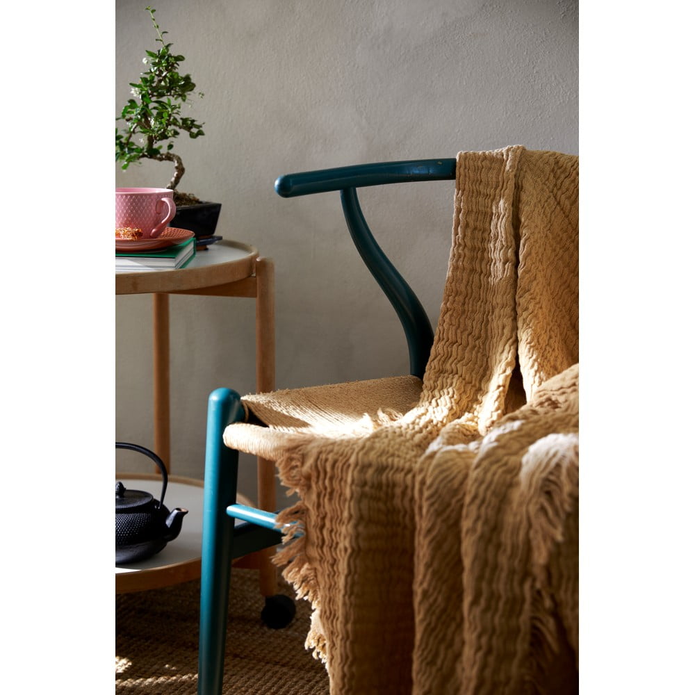 Béžový přehoz na dvoulůžko 240x260 cm Reloved – JUNA - Obrázek 2