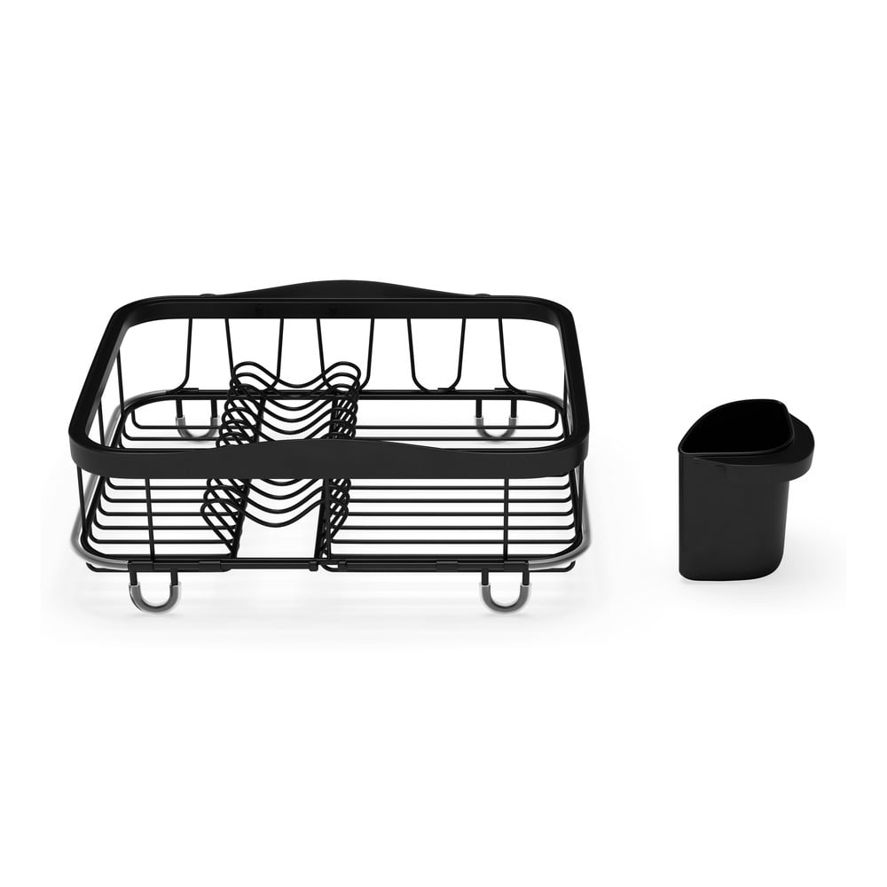 Černý nastavitelný ocelový odkapávač 37x29 cm Sinkin – Umbra - Obrázek 2