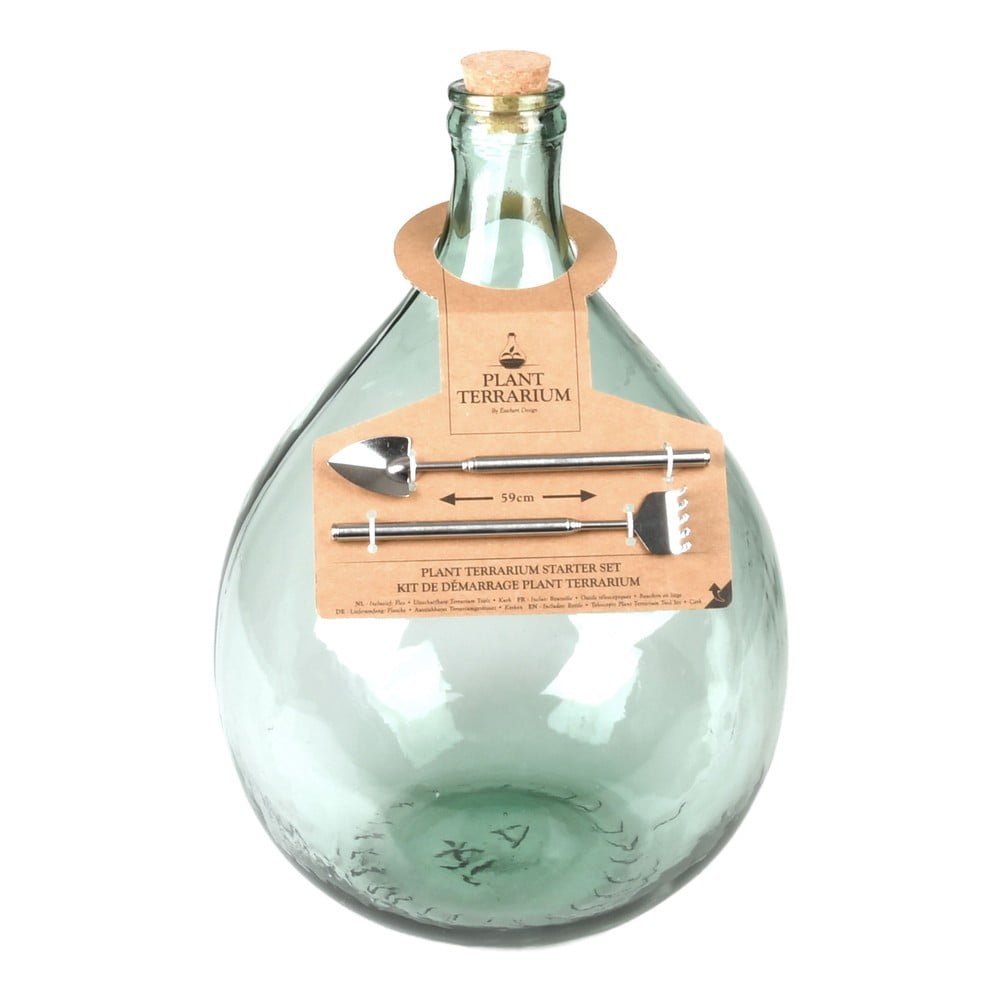 Skleněné rostlinné terárium s nástroji na pěstování Esschert Design, 15 l Skleněné rostlinné terárium s nástroji na pěstování Esschert Design, 15 l