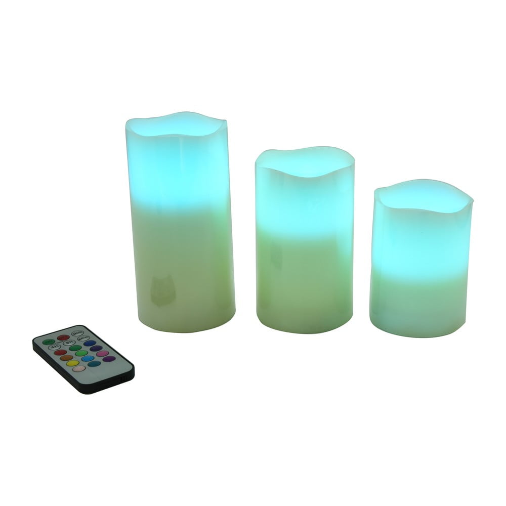 LED svíčky v sadě 3 ks (výška 10 cm) – Hilight - Obrázek 2