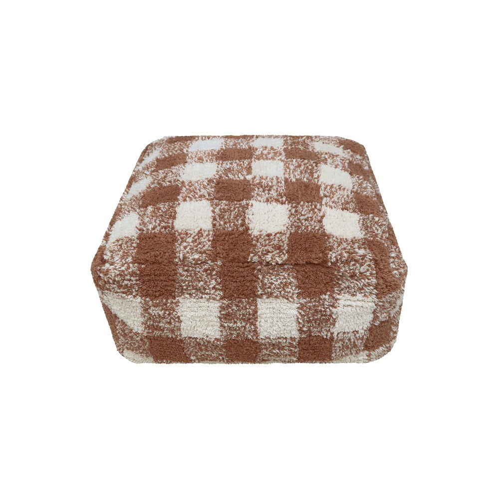 Hnědý taburet Vichy Toffee – Lorena Canals Hnědý taburet Vichy Toffee – Lorena Canals