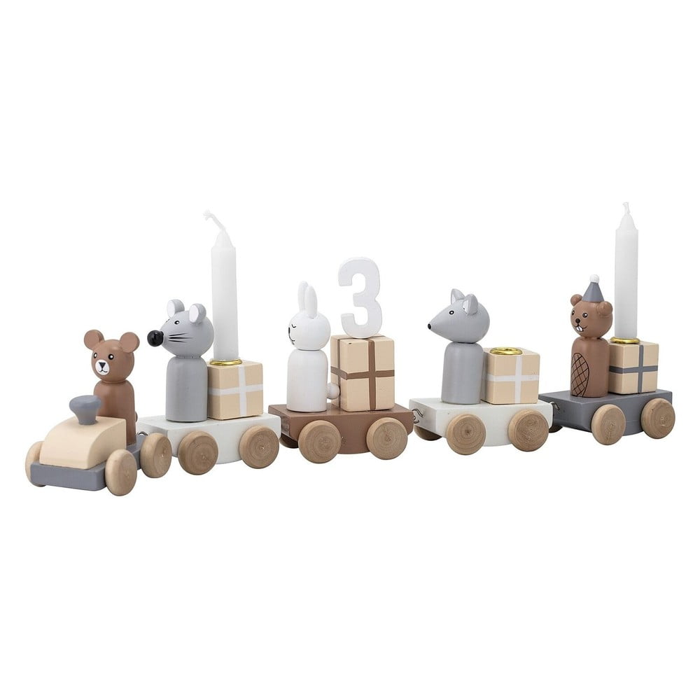 Dekorativní narozeninový vláček na svíčky Bloomingville B-Day Train Dekorativní narozeninový vláček na svíčky Bloomingville B-Day Train